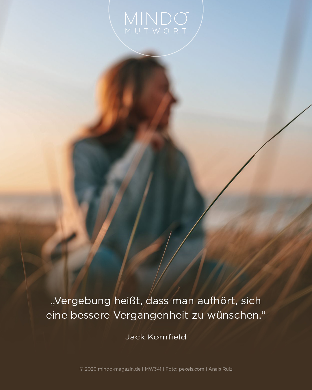 &bdquo;Vergebung hei&szlig;t, dass man aufh&ouml;rt, sich eine bessere Vergangenheit zu w&uuml;nschen.&ldquo; &ndash; Jack Kornfield